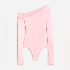 Anna October X J.Crew off-the-shoulder bodysuit light pink long sleeve blouse